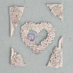 Shabby Chic Resin Treasures - Flower Heart